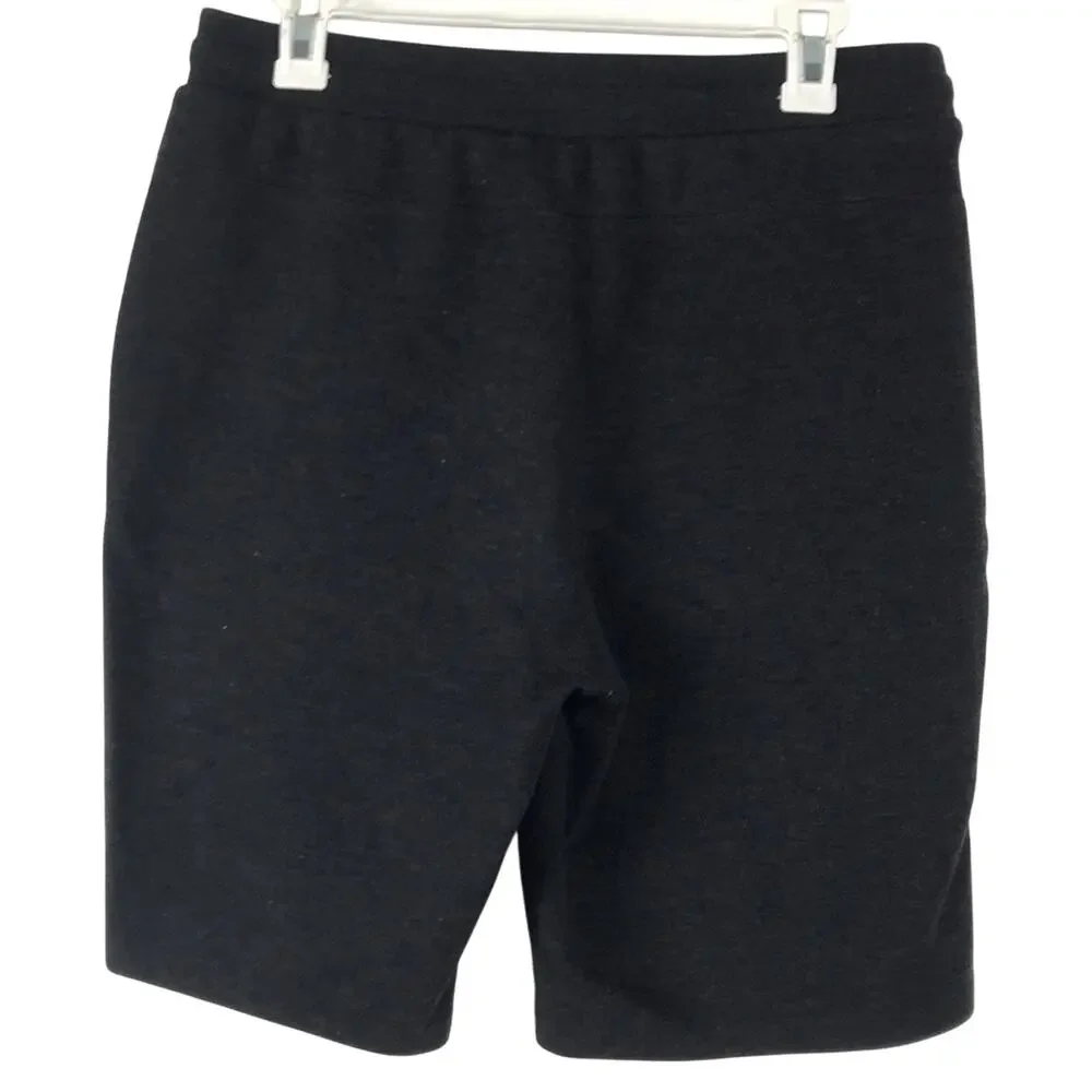 FILA Sport Sweat Shorts Dark Gray Drawstring Waist Zip Pocket Size Small